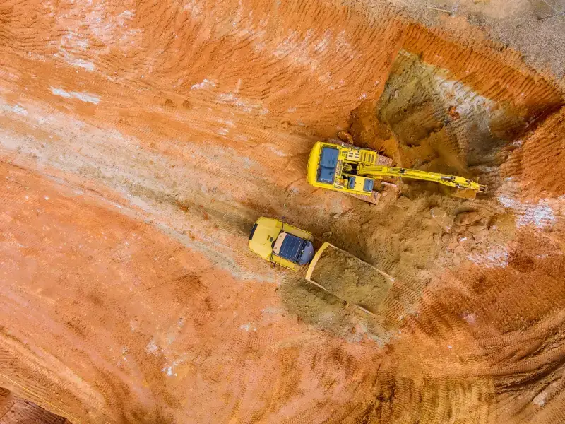 Freedom Land Management mass excavation red clay dump truck loading nashville tn freedom land management
